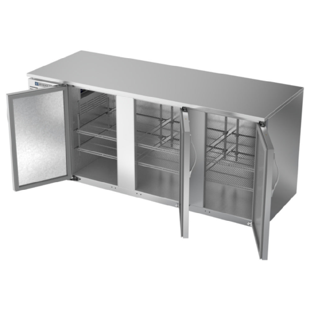 Beverage Air BB78HC-1-S - Refrigerated Back Bar Storage Cabinet, Three-section, 79"W