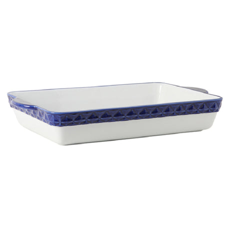 Tuxton EAC-201 Casserole Dish 6-1/4 Qt. 18-1/2"L X 11"W X 3"H (16-1/2"L Without Handle)