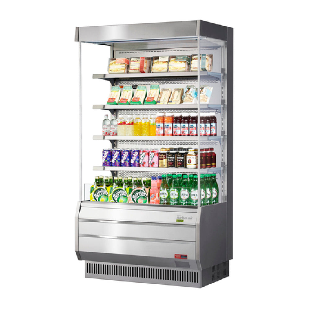 Turbo Air TOM-40S-N Vertical Open Display Merchandiser Full-height 14.4 Cu. Ft. Capacity