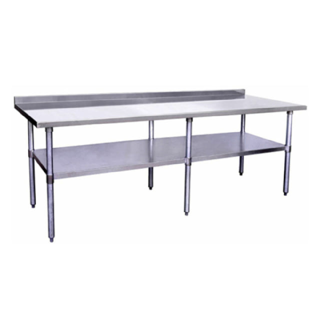 Hubert 85775 - Kratos® 430 Stainless Steel Work Table, 96"W X 24"D X 36"H, 18 Gauge Type 430-series Stainless Steel Top