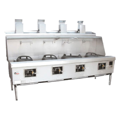 Town MF-4-SS MasterRange® Wok Range With Flue Gas