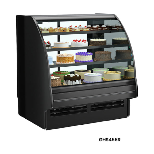 Structural Concepts GHS656R (CURVED) Fusion® Refrigerated Full Service Case With Lift-up Curved Front Glass