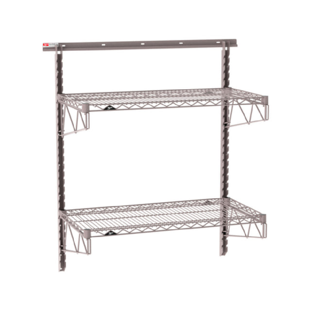 Metro SW-1836K4-45-2TIER - SmartWall Wall Shelving Kit, Two-shelf, Components Include A Wall Track
