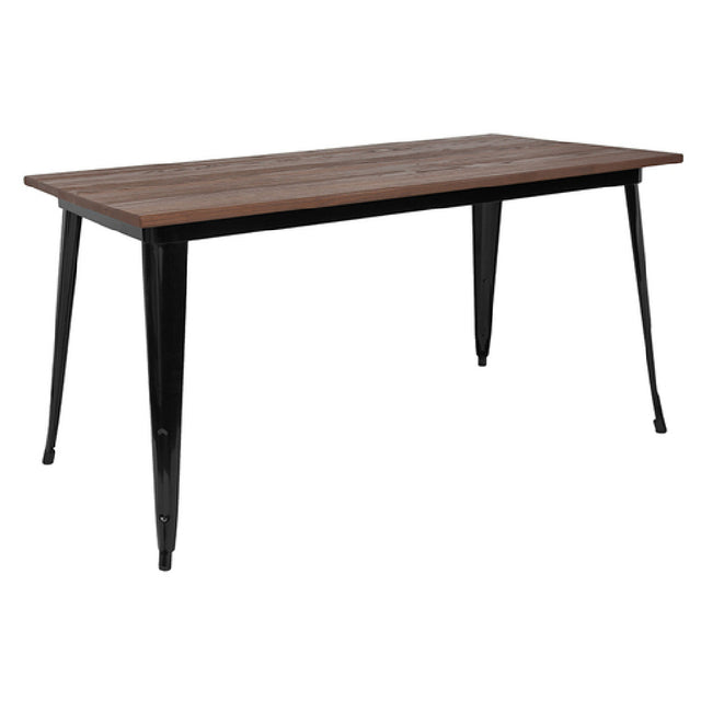 Flash Furniture CH-61010-29M1-BK-GG Table 60"W X 30-1/4"D X 30-1/2"H Dining Height