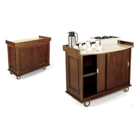 Forbes Industries 5759 Beverage Cart Wood Veneer Cabinet Solid Wood Molding