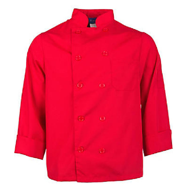 KNG 2577REDM Kng M Lw Chef Coat Red Long Sleeve