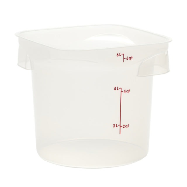Cambro 6RFSPROPP190 CamRound® FreshPro Round Food Container 6 Qt. 9"L X 9"W X 8.1"H