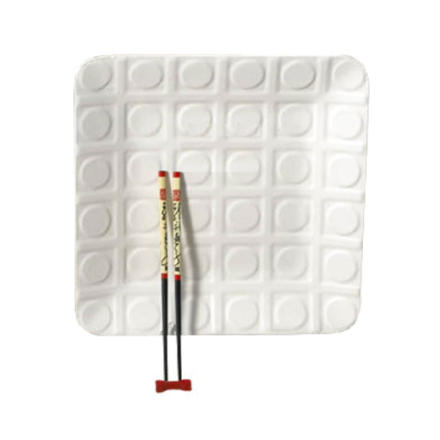 Bon Chef 9924TAN Platter 12-1/2" X 12-1/2" Circle Embossed