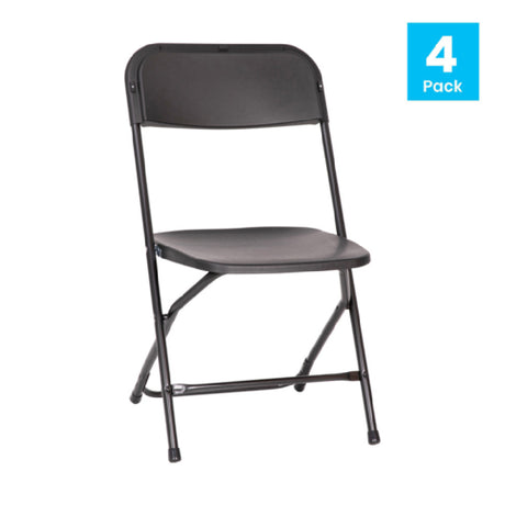 Flash Furniture 4-LE-L-3-W-BK-GG Hercules Series Big And Tall Folding Chair 650 Lb. Weight Capacity