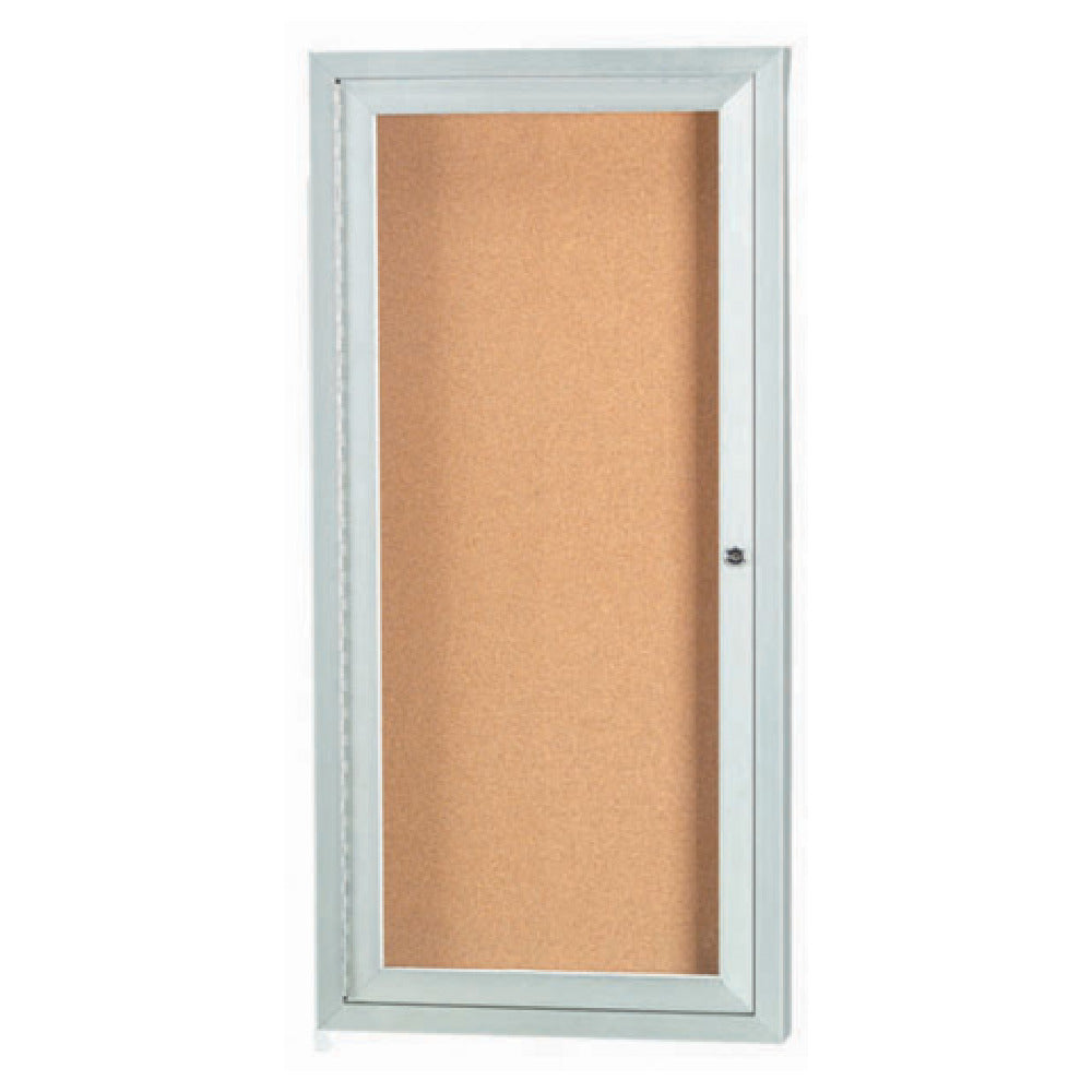 Aarco DCC2412R Aluminum Bulletin Board 12"W X 24"H Enclosed