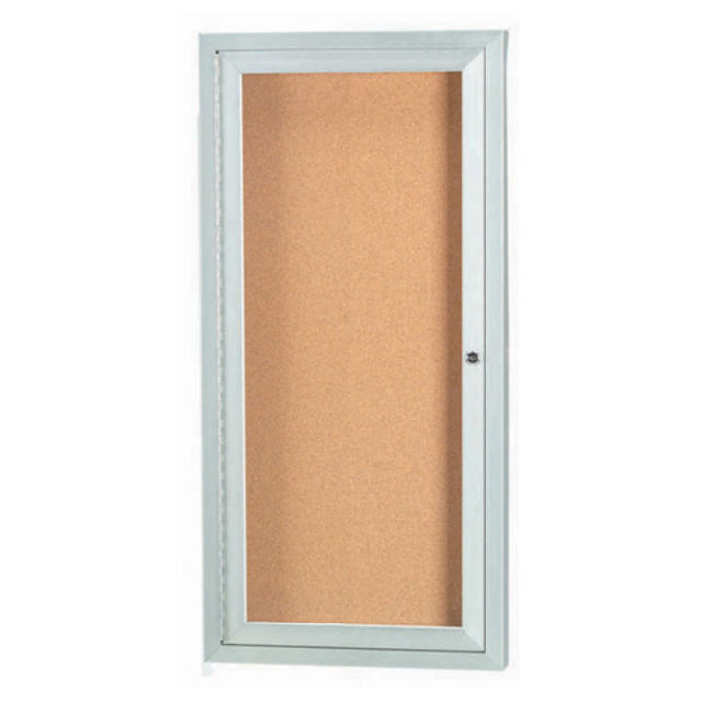 Aarco DCC2412R Aluminum Bulletin Board 12"W X 24"H Enclosed