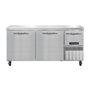 Continental Refrigerator RA68SN Refrigerated Base Shallow Depth Worktop Unit 68"W