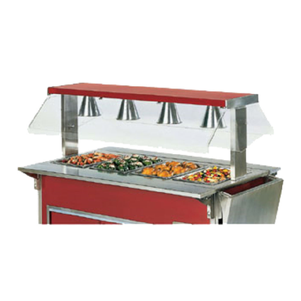 Vollrath 36373 Access Buffet Adjustable Height Breath Guard For 74"W 4-Series Signature Server® With Stainless Steel Countertops