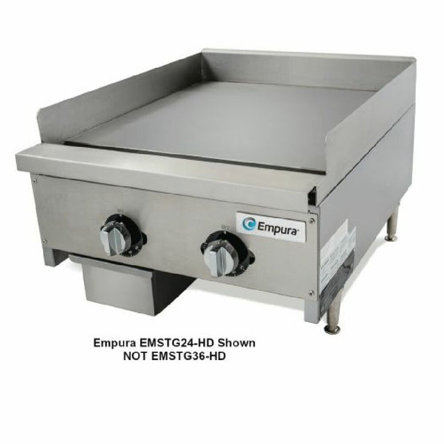 Empura Equipment EMSTG36-HD Empura 36" Counter Top Gas Griddle With Thermostat Controls And 3/4" Thick Griddle Plate