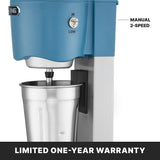 Waring WDM20 Light-Duty Single-Spindle Drink Mixer 9"W X 10-3/8"D X 22"H Manual (2) Speed Hi/low Toggle Switch - KitchenRestock.com