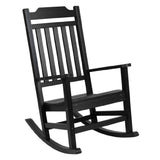 Flash Furniture JJ-C14703-BK-GG Rocking Chair. 225 Lb. Weight Capacity Polystyrene Faux Wood