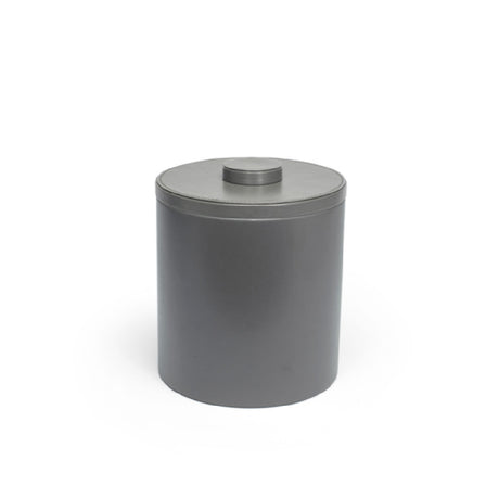 FOH RIB017GYL21 3.5qt Round London Ice Bucket Smoke With Smoke Lid Includes One RIB017GYL21-BTM 3.5qt Round London Ice Bucket Base Smoke