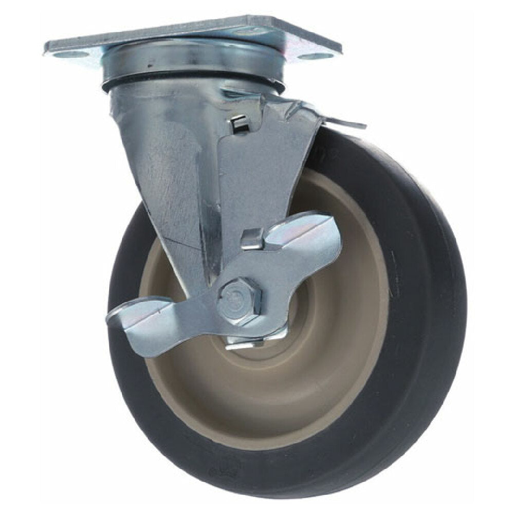 Cres Cor 569306BK Plate Mount Caster W/brk 5 W 2 3/8 X 3 5/8