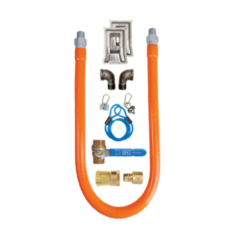 BK Resources BKG-GHC-7560-SP3 Set-Pro™ Connection Kit #3 Includes 60" X 3/4" I.D. Stainless Steel Hose With Radial Wrap & Protective Translucent Coating