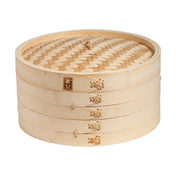 Winco J26-0012 Bamboo Steamer Baskets 12" 2-tier