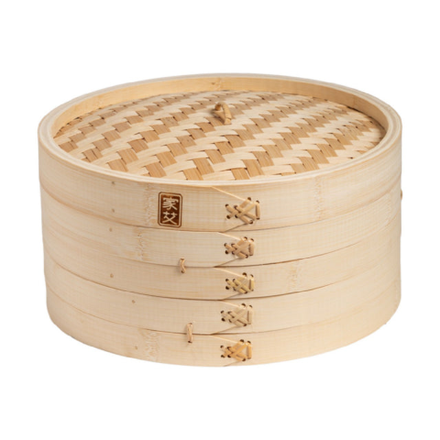 Winco J26-0012 Bamboo Steamer Baskets 12" 2-tier