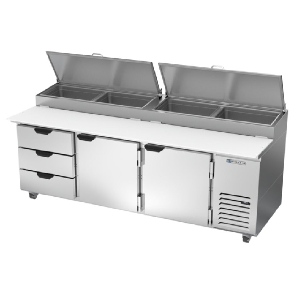 Beverage Air DPD93HC-3 Pizza Top Refrigerated Counter Three-section 93"W