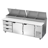 Beverage Air DPD93HC-3 Pizza Top Refrigerated Counter Three-section 93"W