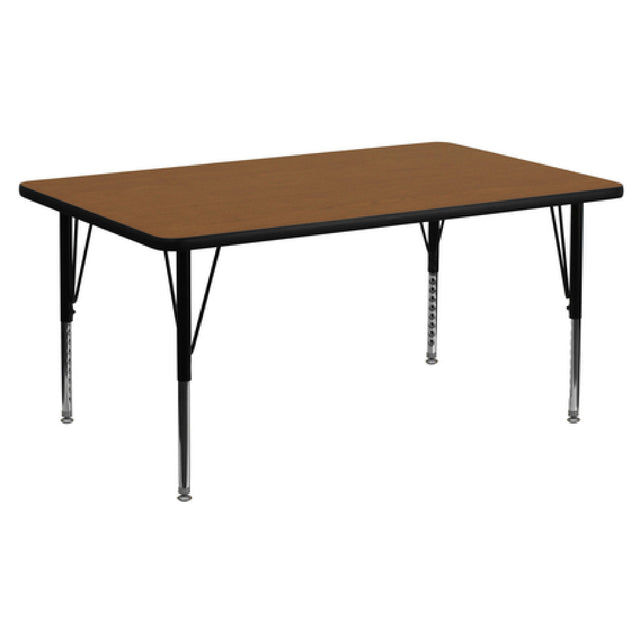 Flash Furniture XU-A2448-REC-OAK-H-P-GG Activity Table 48"W X 24"D X 16-1/4" To 25-1/4" Adjustable Height