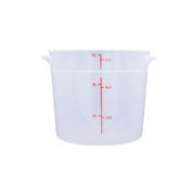 Hubert 29A-047 - Kratos® CenPro Round Food Storage Container, 6 Qt. Capacity, Translucent