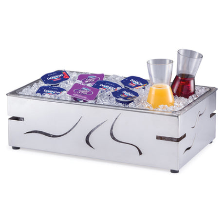 Steelite DWFB20128P Fusion Buffet Ice Box 20.0"W X 12.0"D X 8.0"H 18/10 Stainless