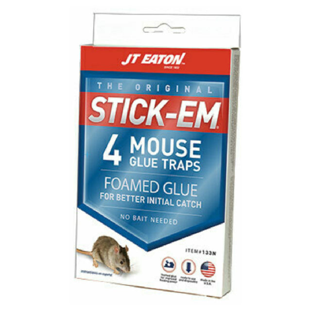 Royal Industries JT 133N JT Eaton Stick-Em Mouse Glue Trap 4" X 3" Peanut Butter Scented (4 Each Per Pack 24 Packs Per Case)