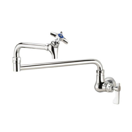 Krowne 16-182L Krowne Royal Series Pot Filler Faucet Single Wall Mount 24" Jointed Spout With Shut-off Valve