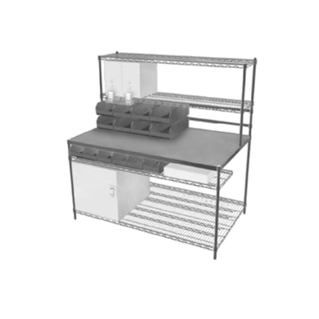 Eagle TSD3660Z Drive-Through Task Station 60"W X 36"D X 74"H Galvanized Tabletop