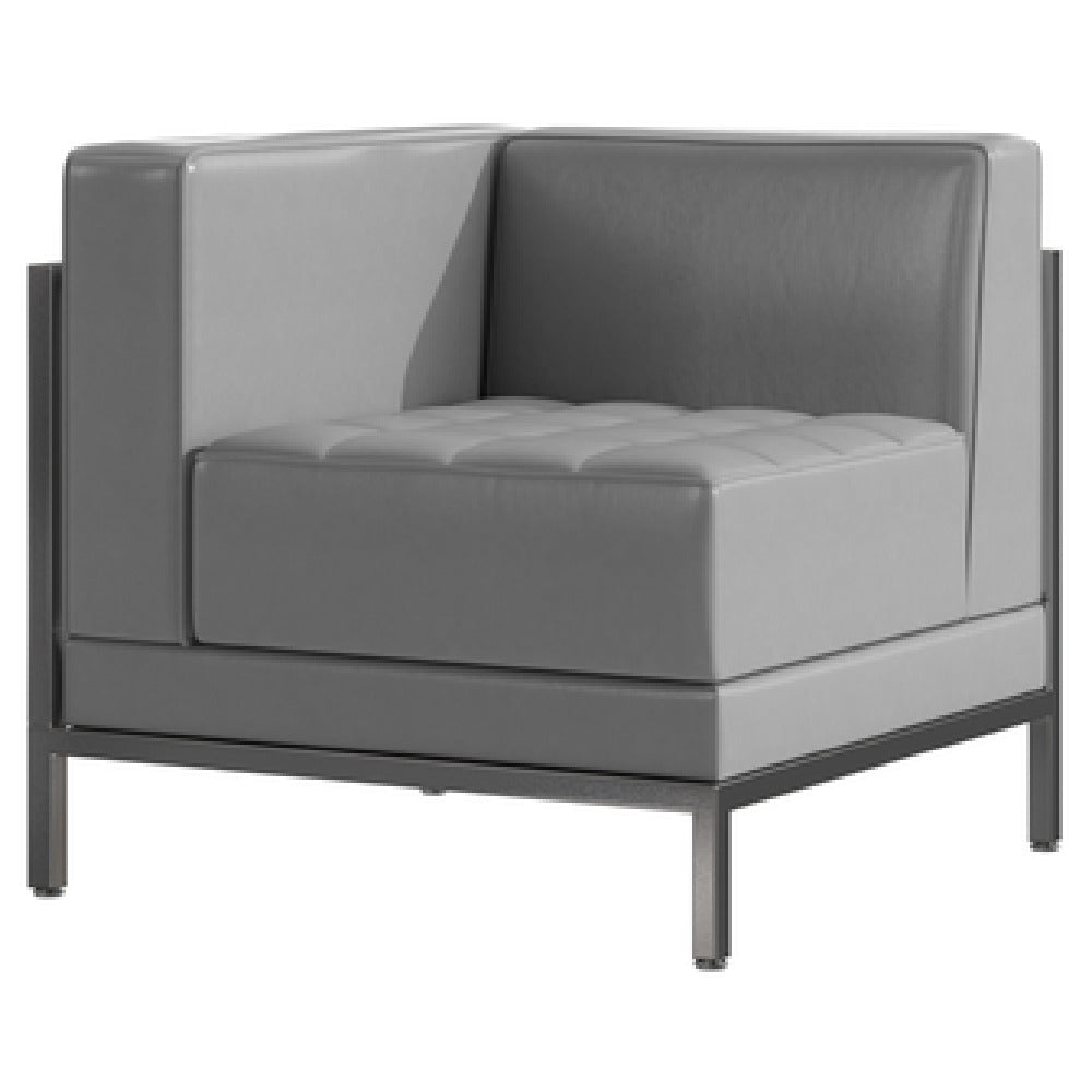 Flash Furniture ZB-IMAG-LEFT-CORNER-GY-GG Hercules Imagination Series Contemporary Gray Leathersoft Left Corner Chair With Encasing Frame [ZB-IMAG-LEFT-CORNER-GY-GG]