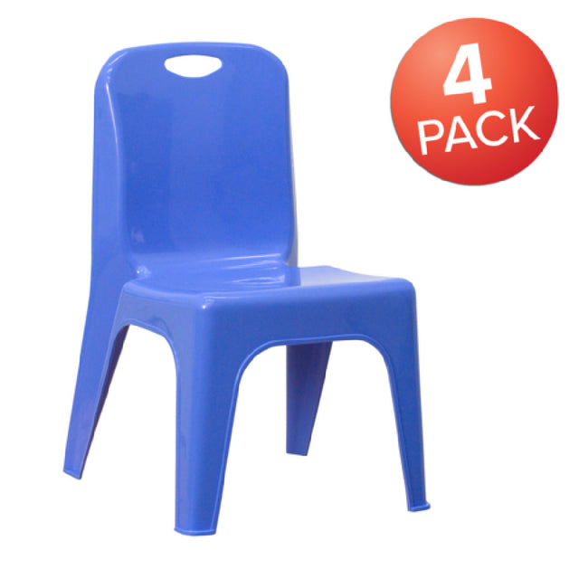 Flash Furniture 4-YU-YCX4-011-BLUE-GG Whitney Stacking Chair 110 Lb. Weight Capacity