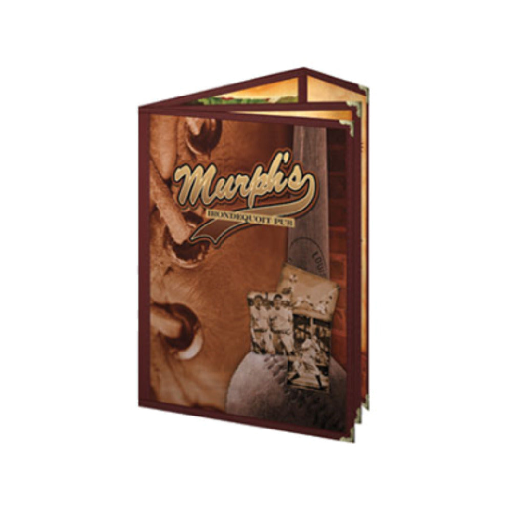 Risch TETBQ 8.5X14-LEATHERETTE Deluxe Sewn Leatherette Menu Cover (specify Color)