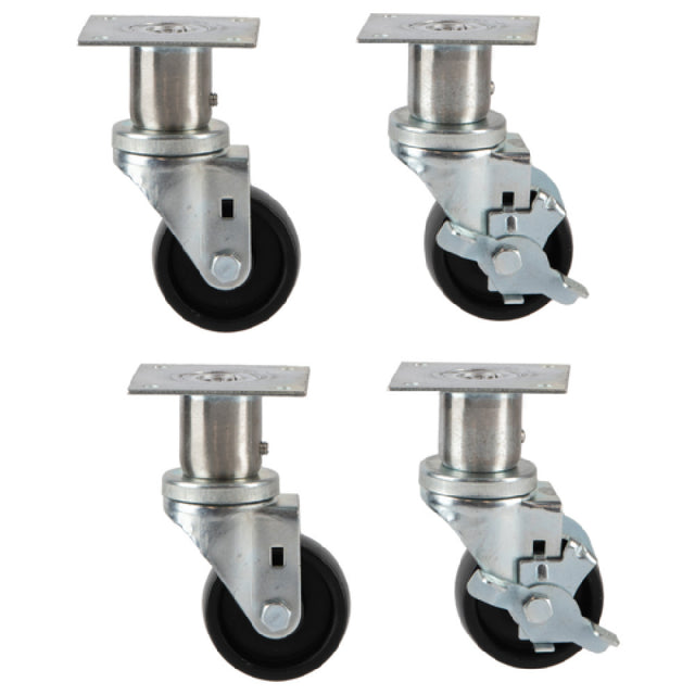 Vulcan CASTERS-ADJRR4 Casters 6" Adjustable (set Of 4) (2 With Locks)