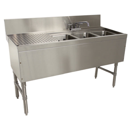 Advance Tabco PRB-24-53R Prestige Underbar Sink Unit 3-compartment 60"W X 25"D X 36"H