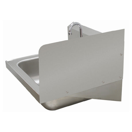 Advance Tabco 7-PS-13C Bolted Side Splash 12"H (installed Height) For Hand Sinks With 16" X 20" Bowl