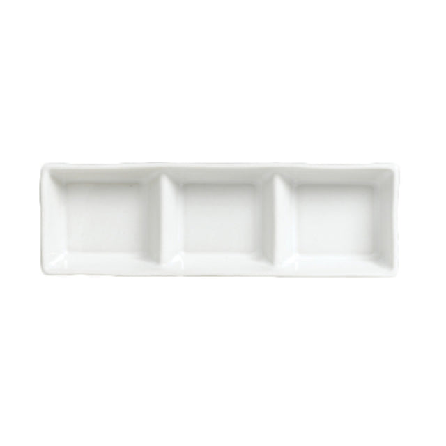 Steelite A400P075 Divided Condiment Tray 1 Oz Per Well 7-1/2" X 2-1/2"