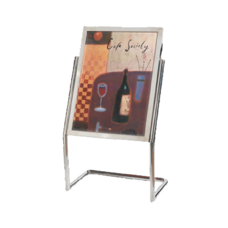 Aarco P-15C Broadcaster Display Stand 22"W X 30"H Frame (25" X 48" OA) Menu/poster Holder