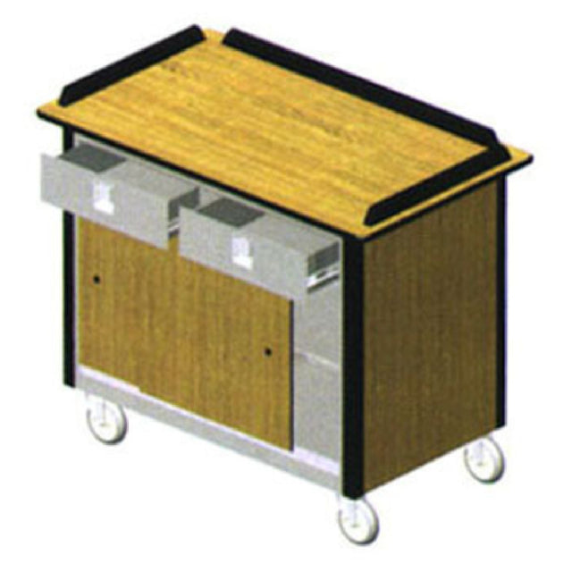 Lakeside 690-20 Hydration/Nutrition Cart 44-1/2"W X 24-1/2"D X 37-3/4"H (2) 3" Deep Utility Drawers