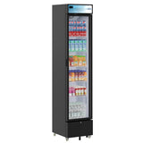 Koolmore KM-MDR-17S KoolMore Slim Commercial Merchandiser Refrigerator 17"W X 19.25"D X 78.20"H