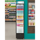 Koolmore KM-MDR-17S KoolMore Slim Commercial Merchandiser Refrigerator 17"W X 19.25"D X 78.20"H