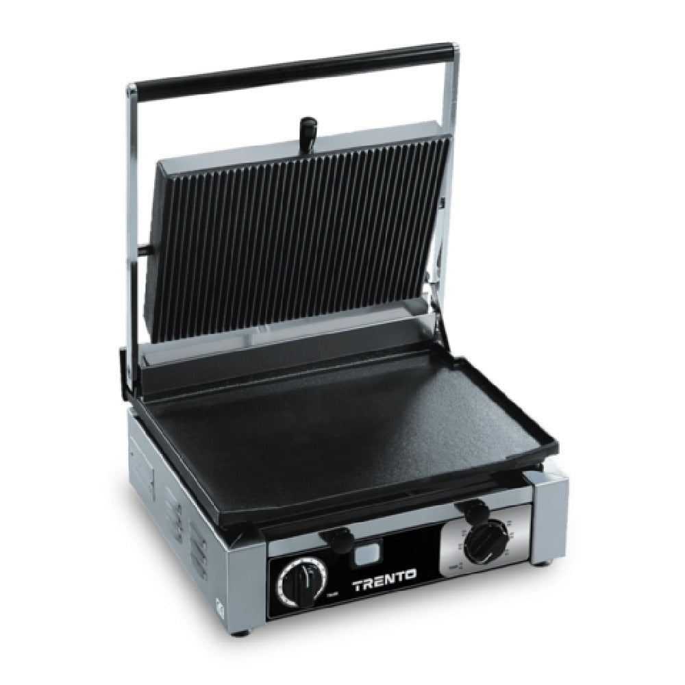 Omcan 48603 (PG-IT-0381) Panini Grill Single Ribbed Top & Smooth Bottom