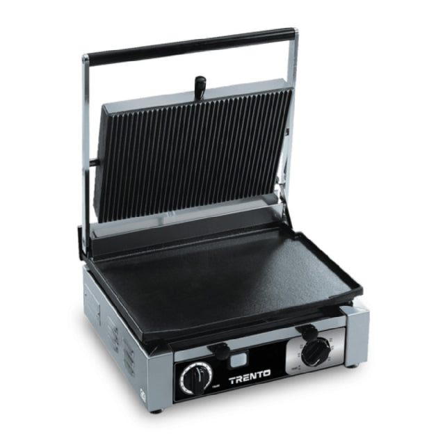 Omcan 48603 (PG-IT-0381) Panini Grill Single Ribbed Top & Smooth Bottom