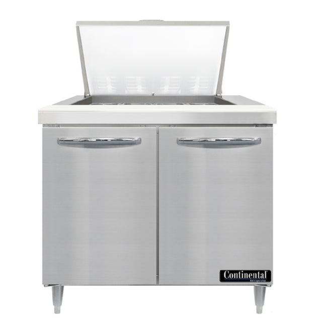 Continental Refrigerator D36N12M Designer Line Mighty Top Sandwich Unit 36"W Two-section