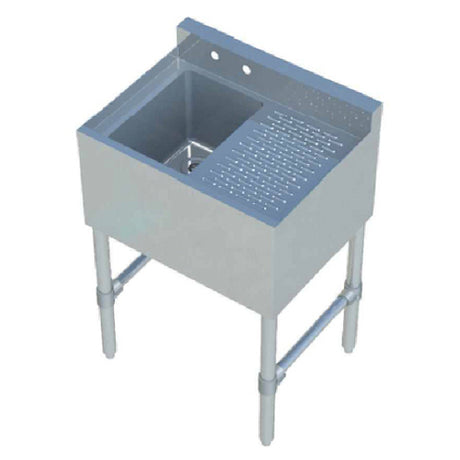 Sapphire Manufacturing SMBS-1R Underbar Sink One Compartment 10"x14"x10" Compartment