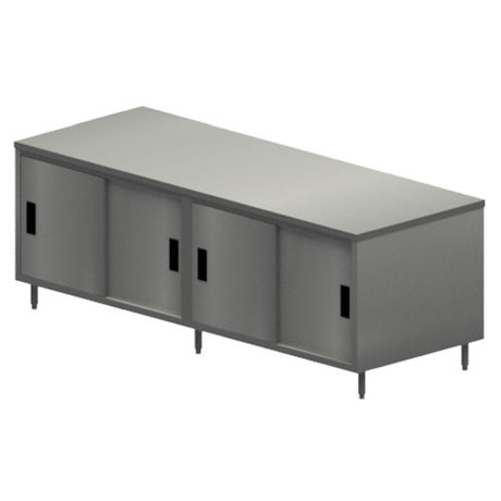 BK Resources CST-3096S Chef Table Cabinet Base With Sliding Doors 96"W X 30"D X 34-3/4"H Overall Size