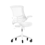 Flash Furniture BL-X-5M-WH-WH-RLB-GG Kelista Swivel Task Chair 37-1/2" To 41-1/4" Adjustable Height